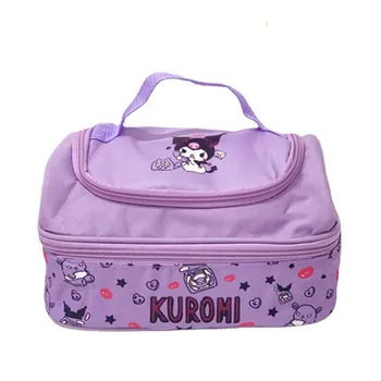 Sanrio hello kitty Caixa de Almoço Bolsa kuromi Dupla camada de Isolamento Térmico, Saco de caixa de Almoço saco de armazenamento estudante bolsa Bento Saco