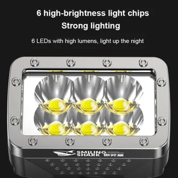 Seis Contas Lâmpada Lanterna Eléctrica De Alta Luminosidade Foco Tochas Usb Recarregável, Impermeável Luzes De Camping Noite De Iluminação Exterior