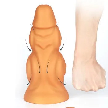 Silicone Vibrador Enorme Anal Vaginal Estimulação Da Próstata Massager Bunda Grande Expansão Plug Anal Erótico Adulto Brinquedos Sexuais Para Homens Mulheres
