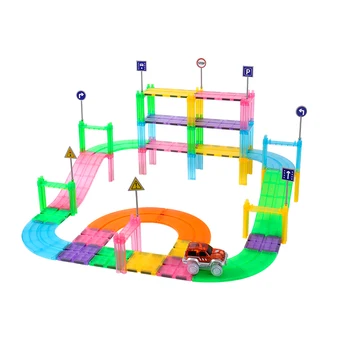 Tensoger Kids Brinquedos Educativos Magnético Blocos de Construção Magnético Telhas Blocos Magnéticos Inteligentes brinquedo Magnético pista de jogo