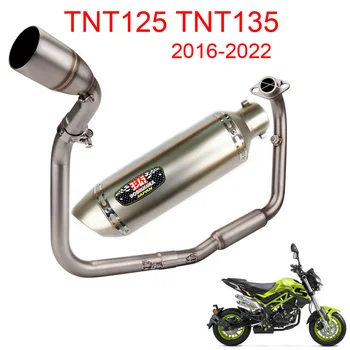 TNT125 TNT135 Motocicleta de Escape Yoshimura Escapamento Modificado Completa de Sistemas de Frente de Ligação de Tubos Para Benelli TNT125 TNT135 2016-2022