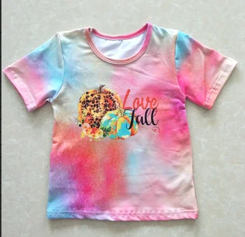Toddle Bebê Tie Dye Camisas Meninas De Impressão Colorida De Roupas Para O Verão, As Crianças De Moda De Roupa Conjuntos