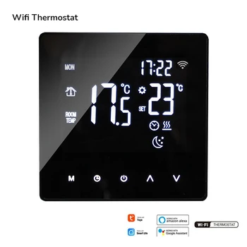 Tuya Smart wi-Fi Termostato de Piso Elétrico de Aquecimento de Água a Gás Caldeira LCD de Toque Digital de Controle de Temperatura para a página Inicial do Google Alexa