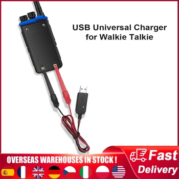 Universal USB Conector da Carga de Clip para Walkie Talkie Fonte de Alimentação Carregador 5V 2A 500mA de Carregamento da Bateria Acessórios