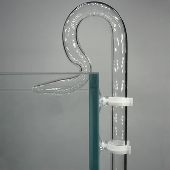 Vidro transparente Jet Saída da Tubulação para o Aquário Paisagem Tanque de Peixes de Aquário Plantado Lily Tubo do Filtro de Acessórios de 10mm 13mm 17mm