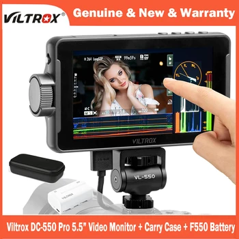 VILTROX CC-550 Pro 5.5 Polegadas Touchscreen 1200nits 4K Entrada HDMI Saída de Vídeo Monitor de Campo com o Kit de Bateria em 3D LUT 1920X1080