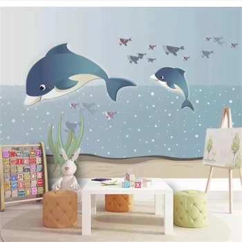 wellyu papel de parede Personalizado Marinha Baleia infantil da Parede da Sala Nórdicos Criativo Adesivo de Parede Decorativo Pintura papéis de parede