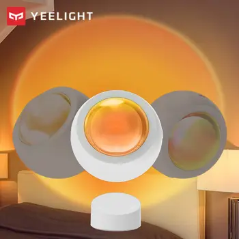 Yeelight pôr do Sol Lâmpada de Projeção da Noite do DIODO emissor de Luz Mini Portátil USB Recarregável Fotografia Lâmpadas Decoração Presente Magnético de Rotação