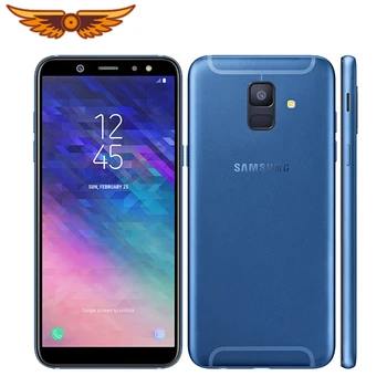 A600F Original Samsung Galaxy A6 (2018) 5.6 Polegadas Octa Core, 3 gb de RAM, 32 GB de ROM LTE 4G 16MP Câmera Dual SIM Desbloqueado Celular
